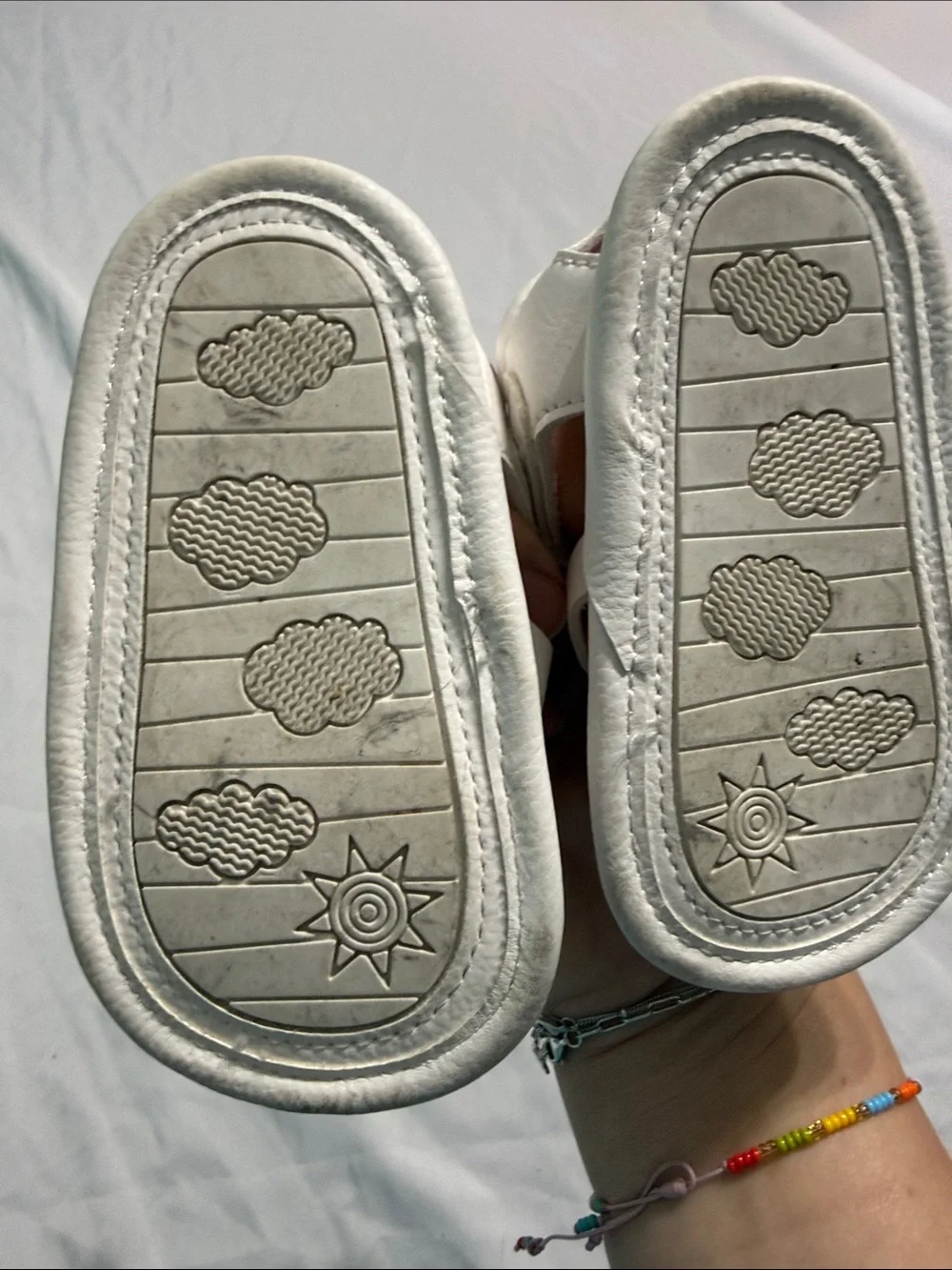 Carter's White and Pink Baby Fisherman Sandals